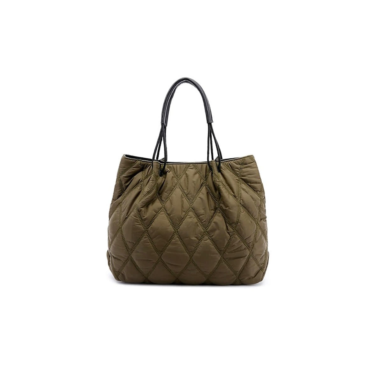 Barbarossa leather strap padded quilted shoulder tote bag